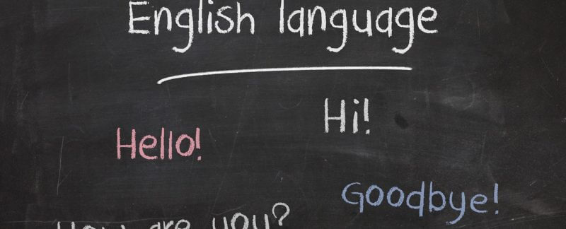 parole in inglese su una lavagna
